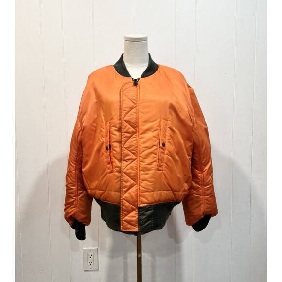 VTG Alpha Industries MA-1 Bomber Jacket Men's L Flyer's Intermediate Reversible - Picture 5 of 13